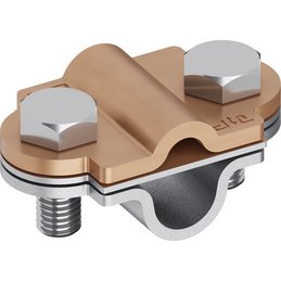Zweimetall Vario-Klemme Cu-St/tZn, 3-tlg