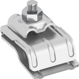 Gutter terminal-clamp DUO, Alu-V2A