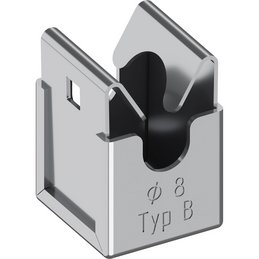 Niro-Clip-Schnapphalter V2A, Ø 8mm Typ B