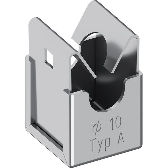 Niro-Clip-Schnapphalter V2A, Ø10mm Typ A