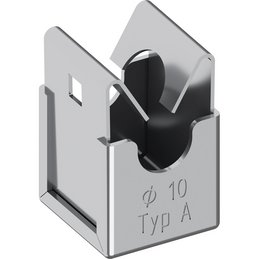 Niro-Clip-Schnapphalter V2A, Ø10mm Typ A