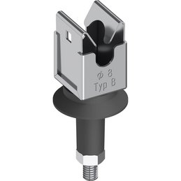 Dachleitungshalter V2A-PVC, Ø 8 mm Typ B