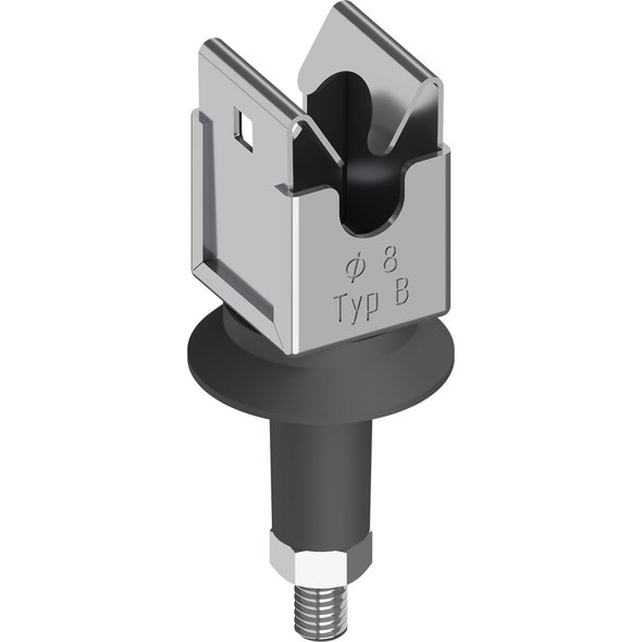 Dachleitungshalter V2A-PVC, Ø 8 mm Typ B