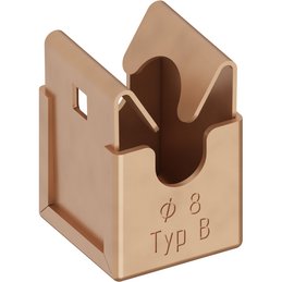 Niro-Clip-Schnapphalter Cu, Ø 8 mm Typ B