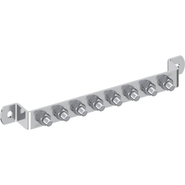 Erdungsschiene, V2A, abgewinkelt