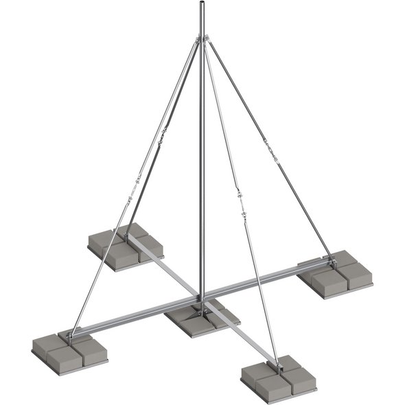 Fangmastständer, V2A, X-Form, Ø 60 mm