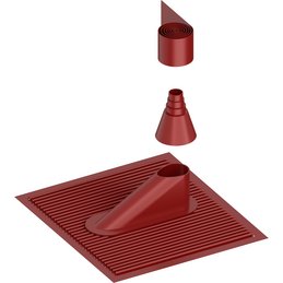 Dachdurchführungsziegel-SET, Ziegelrot