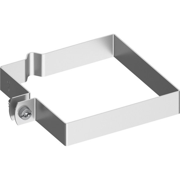 Vierkantschelle, Alu, mit Sicke Ø 8 mm