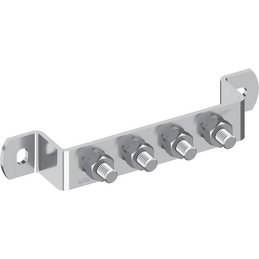 Erdungsschiene, V2A, abgewinkelt
