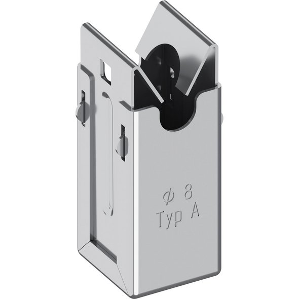Niro-Clip-Schnapphalter V2A, Ø 8 mm