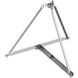 Pole base frame, V2A, T-shaped, Ø 42 mm