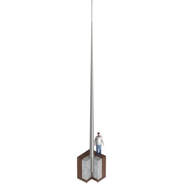 Fangmast JP-LPH 17.5, St/tZn, konisch