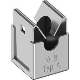 Niro-Clip-Schnapphalter V2A, Ø 8mm Typ A