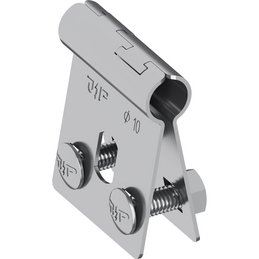 Rope safeguarding clamp, V2A, Ø 10 mm