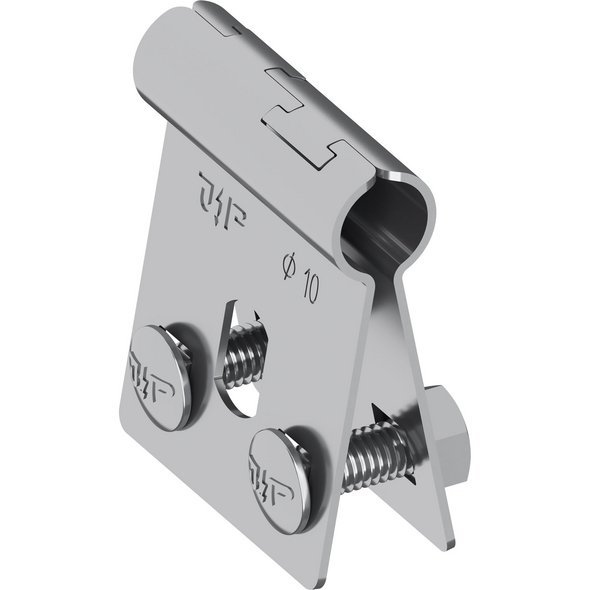 Rope safeguarding clamp, V2A, Ø 10 mm