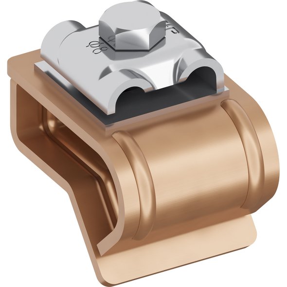 Zweimetall Dachrinnenklemme schmal VA/Cu