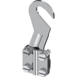 Earthing cable lug, Ms/gal Sn, hook