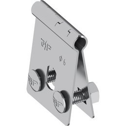Rope safeguarding clamp, V2A, Ø 6 mm
