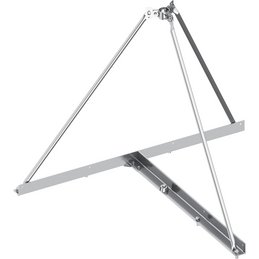 Pole base frame, V2A, T-shaped, Ø 60 mm