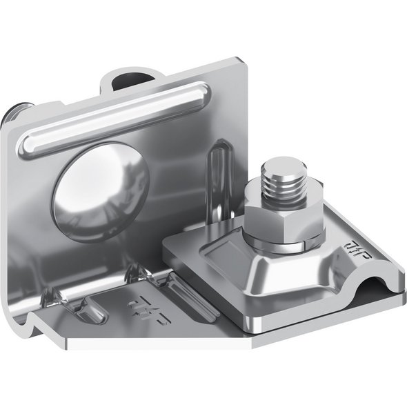 kc-clamp, Alu-St/tZn, Ø 8 mm / Ø 8 mm