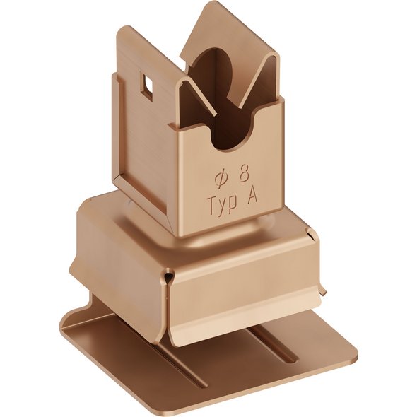 Dachleitungshalter Cu, Ø 8 mm, Typ A