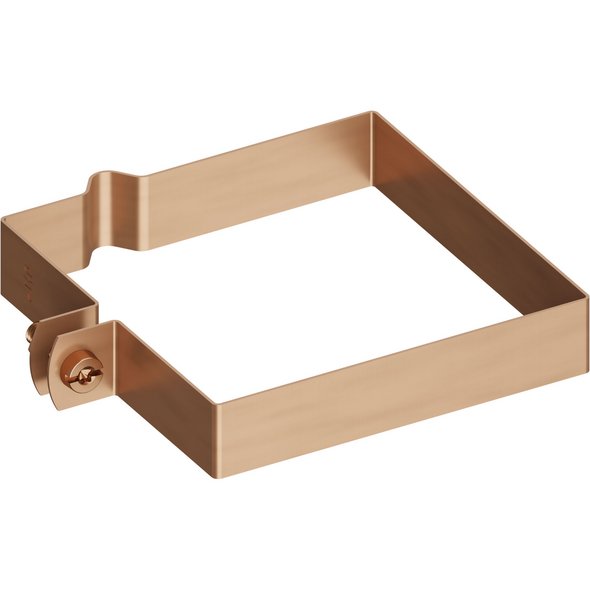 Vierkantschelle, Cu, mit Sicke Ø 8 mm