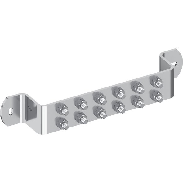 Erdungsschiene, V2A, abgewinkelt