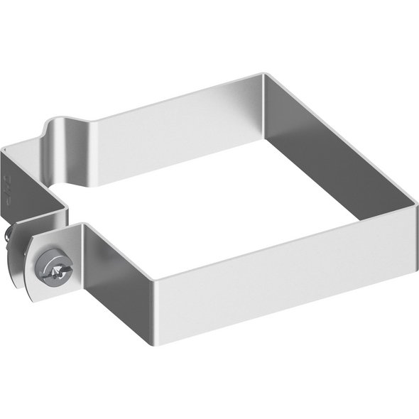 Vierkantschelle, Alu, mit Sicke Ø 8 mm