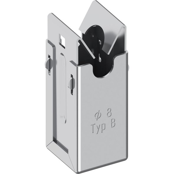 Niro-Clip-Schnapphalter V2A, Ø 8 mm