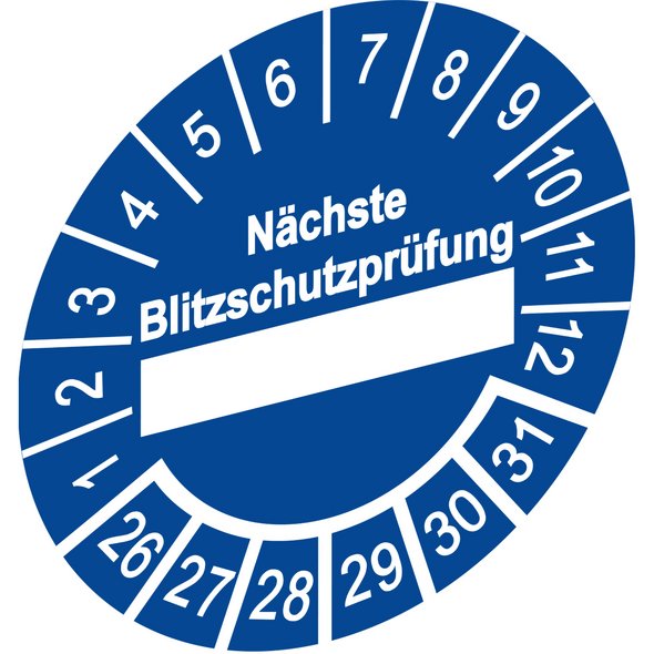 Prüfplakette, Ø 30 mm