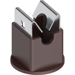 Niro-Clip-Schnapphalter V2A/PA 6, Ø 8 mm