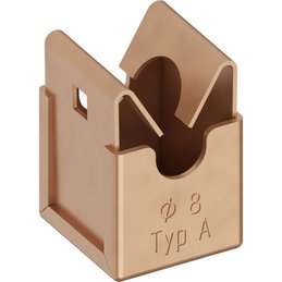 Niro-Clip-Schnapphalter Cu, Ø 8mm Typ A