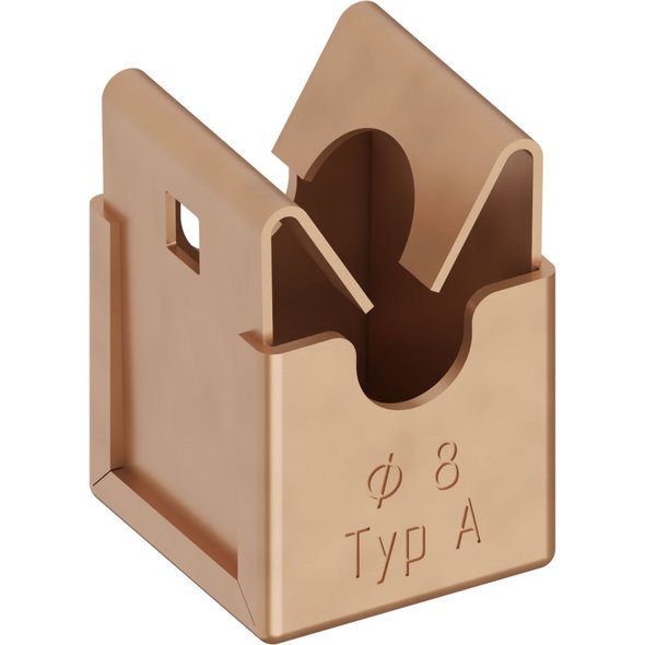 Niro-Clip-Schnapphalter Cu, Ø 8mm Typ A