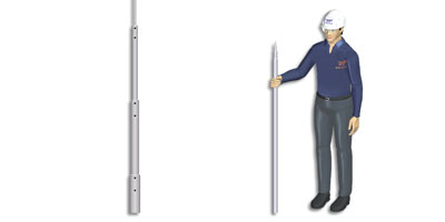 Bild zu Telescopic air-termination pole for wall mounting
